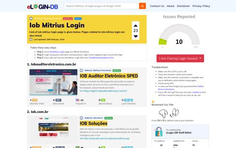 Iob Mitrius Login - A database full of login pages from all over ...