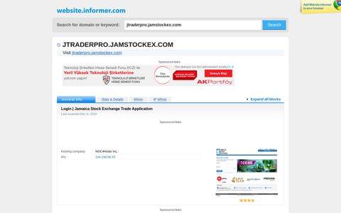 jtraderpro.jamstockex.com at WI. Login | Jamaica Stock ...