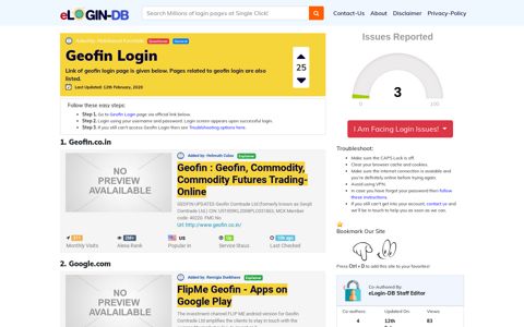 Geofin Login - Find Login Page of Any Site within Seconds!