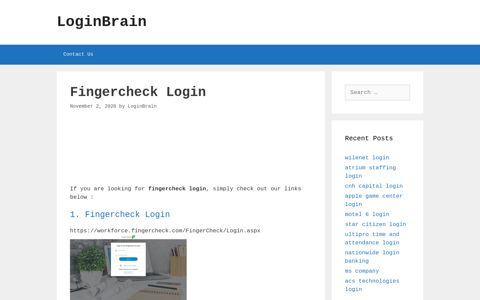 Fingercheck - Fingercheck Login - LoginBrain
