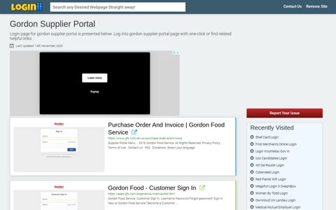 Gordon Supplier Portal - Loginii.com