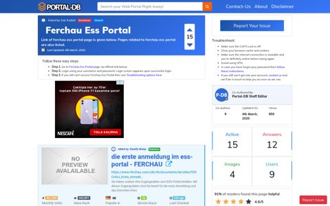 Ferchau Ess Portal - Portal-DB.live