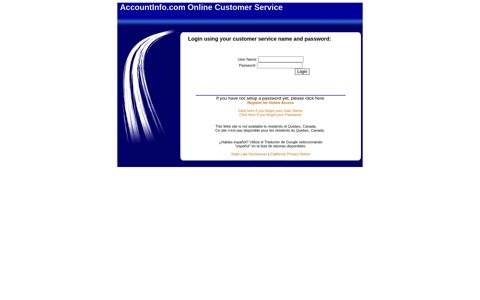 Customer Self Service Site