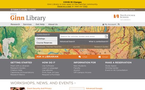 Ginn Library: Home page