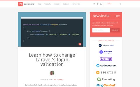 Learn how to change Laravel's login validation - Laravel News