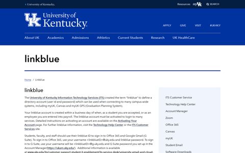 linkblue | University of Kentucky
