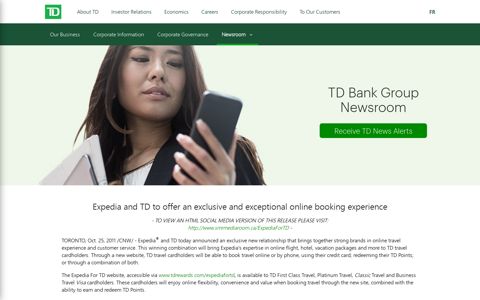 Expedia and TD to offer an exclusive and exceptional online ...
