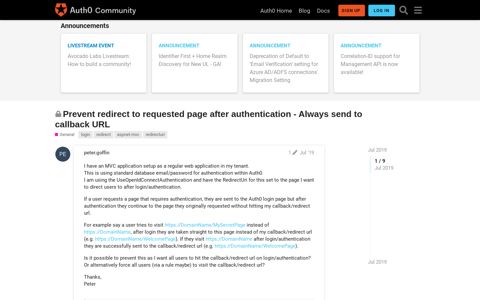 Prevent redirect to requested page after authentication ...
