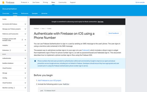 Authenticate with Firebase on iOS using a Phone Number