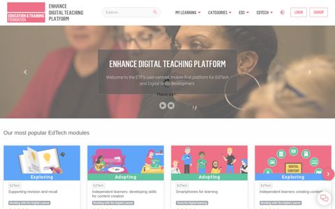 Enhance Digital Teaching Platform: Home