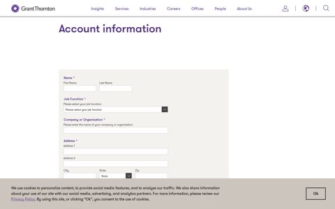 Account information | Grant Thornton