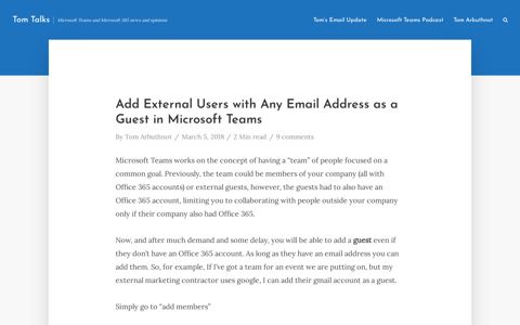 Add External Users with Any Email Address as a Guest in ...
