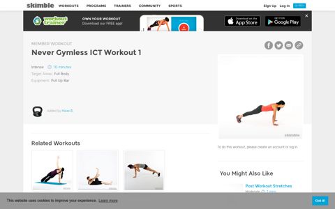 Never Gymless ICT Workout 1 - Member Workout by Maxx ...