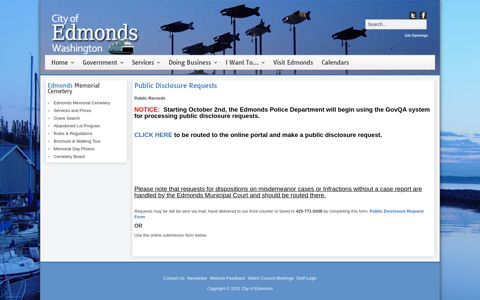 Public Disclosure Requests - City of Edmonds