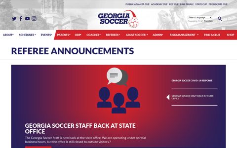 Referee Announcements | Georgia - Georgia Soccer
