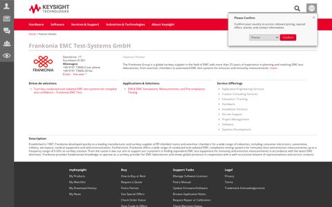 Partner Detail: Frankonia EMC Test-Systems GmbH | Keysight