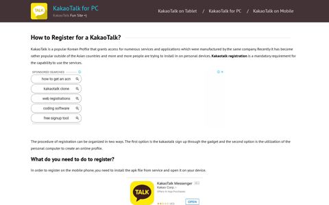 How to Register for a KakaoTalk? - Download KakaoTalk