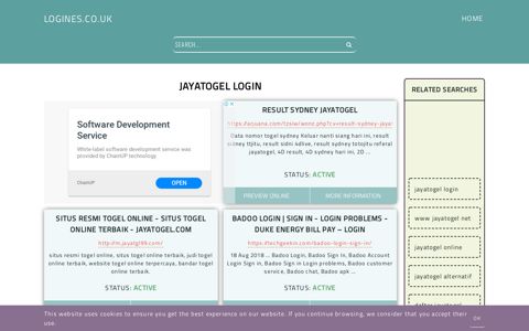 jayatogel login - General Information about Login