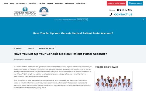 Have You Set Up Your Genesis Medical Patient Portal Account?