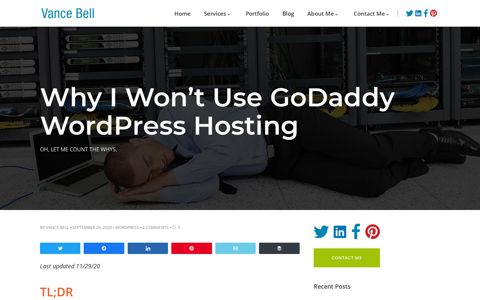 Why I Won't Use GoDaddy WordPress Hosting - Vance Bell ...
