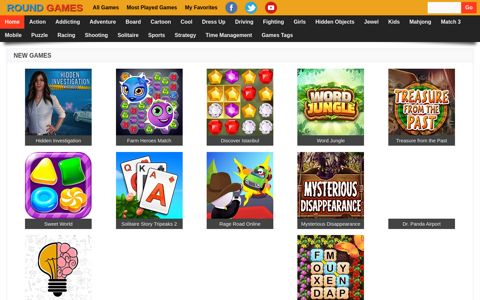 Play Free Online Games No Download at Round Games