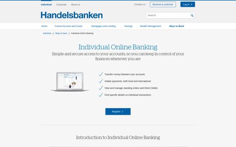 Individual Online Banking | Handelsbanken