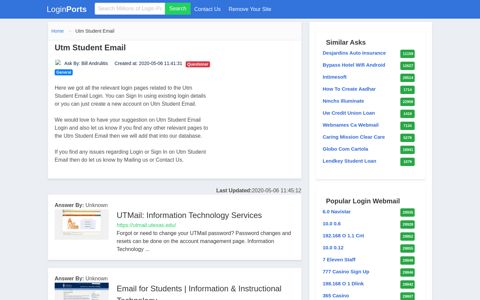 Login Utm Student Email or Register New Account - LoginPorts