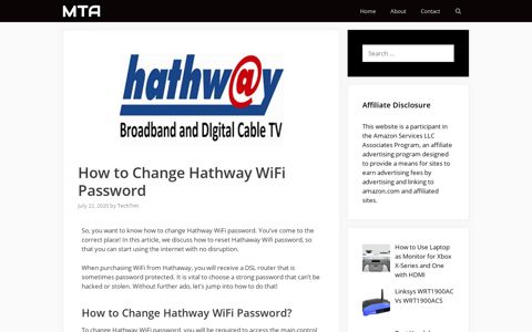How to Change Hathway WiFi Password - MyTechAuthority