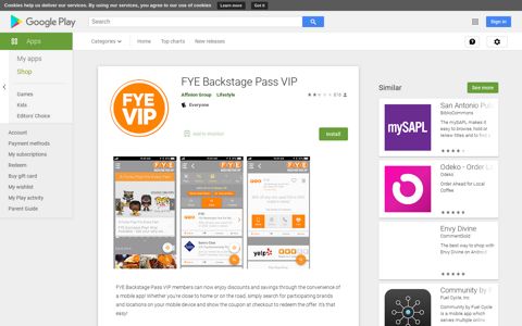FYE Backstage Pass VIP - Apps on Google Play