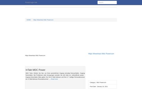 MDC Power - Portal login link