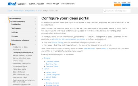 Configure your ideas portal | Aha!