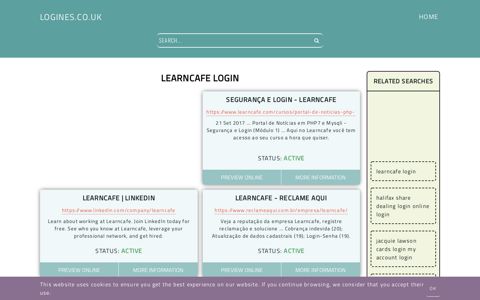 learncafe login - General Information about Login - Logines.co.uk