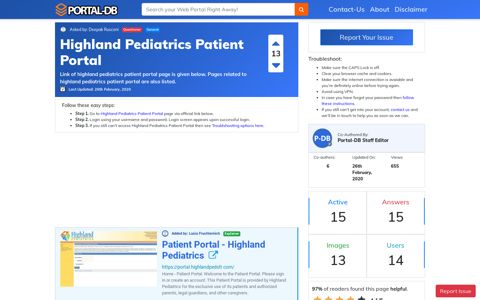 Highland Pediatrics Patient Portal