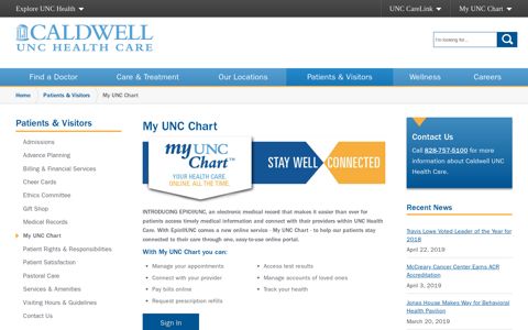 My UNC Chart | Caldwell UNC Health Care | Lenoir, NC