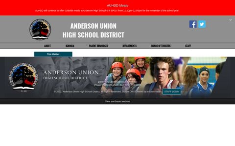 Tim Klaiber - Anderson Union High School District