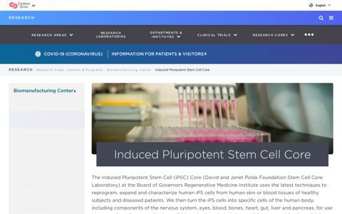 Induced Pluripotent Stem Cell Core | Cedars-Sinai