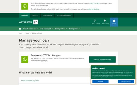 Useful information for existing loan customers | Lloyds Bank