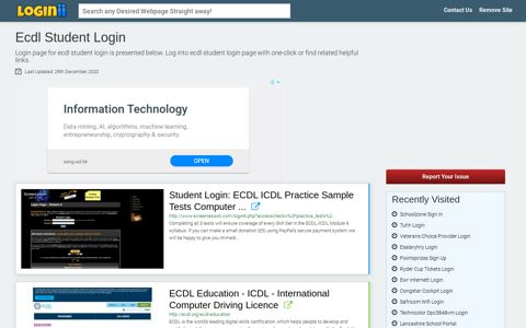 Ecdl Student Login - Loginii.com