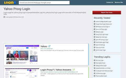 Yahoo Proxy Login - Loginii.com