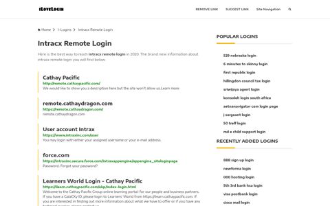 Intracx Remote Login ❤️ One Click Access - iLoveLogin