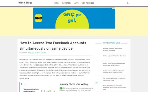How to Access Two Facebook Accounts simultaneously on ...
