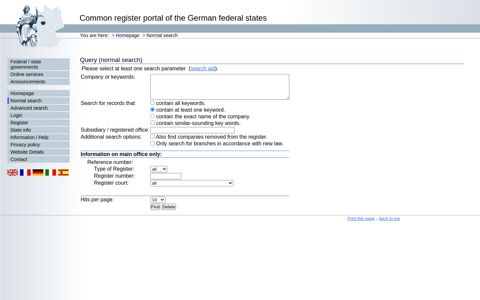 Register portal