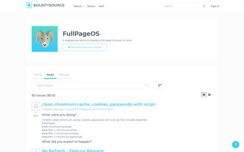 FullPageOS - Bountysource