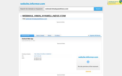 webmail.himalayawellness.com at WI. Outlook Web App