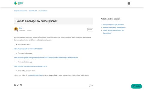 How do I manage my subscriptions? – Support | Kdan Mobile