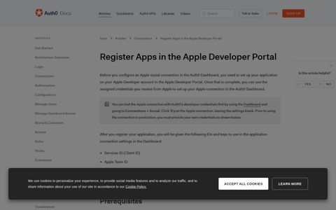 Register Apps in the Apple Developer Portal - Auth0