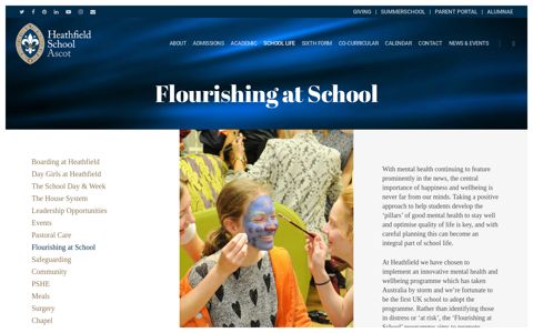Flourishing at School - Heathfield School