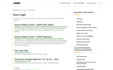 Keas Login | Allgemeine Informationen zur Anmeldung