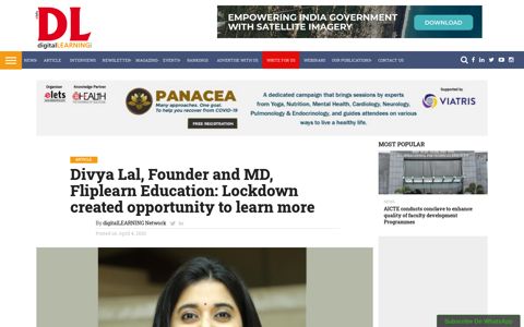 Divya Lal, Founder and MD, Fliplearn Education: Lockdown ...