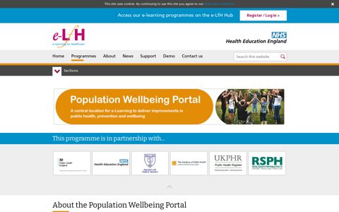 Population Wellbeing Portal - e-Learning for Healthcare
